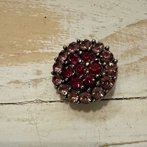 Elegant Pink and Red Crystal Ginger Snap